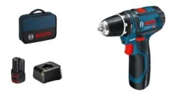 Bosch Akku-Bohrschrauber 12 V Li-Ion 1300 RPM Schwarz, Blau, Rot